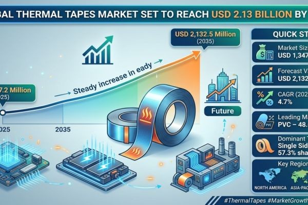Global Thermal Tapes Market Set to Reach USD 2.13 Billion by 2035
