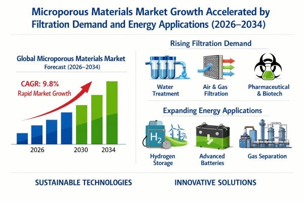 Microporous Materials Market Growth Accelerated by Filtration Demand and Energy Applications (2026–2034)