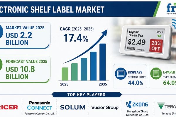 Electronic Shelf Label Market to Witness Strong Growth by 2035 | Backed by Omnichannel Retail Expansion