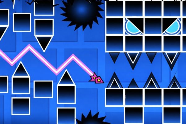 The “wave” mode in Geometry Dash