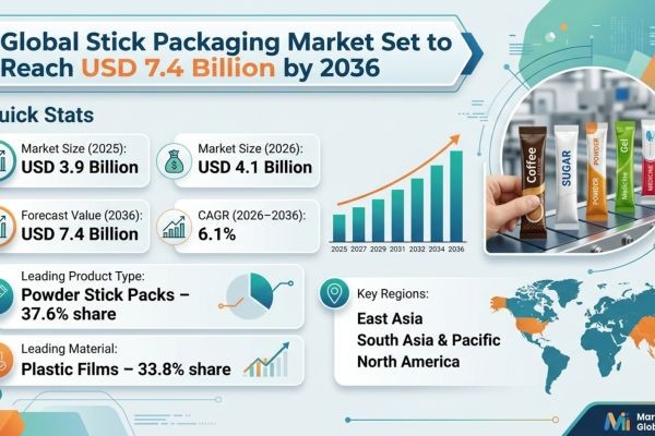 Global Stick Packaging Market Set to Reach USD 7.4 Billion by 2036
