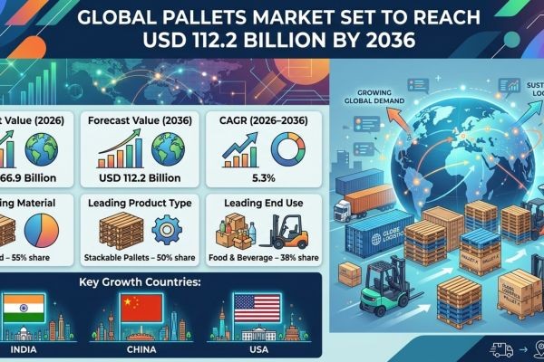 Global Pallets Market Set to Reach USD 112.2 Billion by 2036