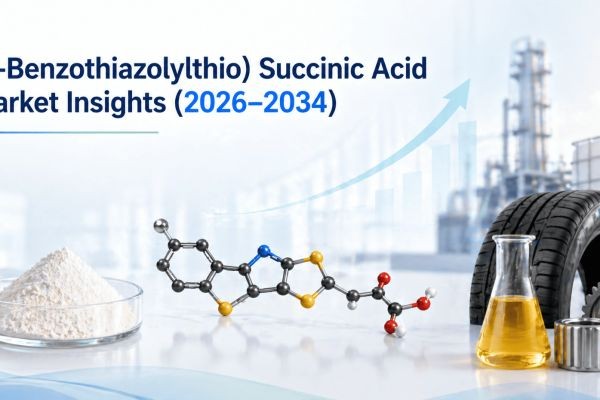 (2-Benzothiazolylthio) Succinic Acid Market Insights (2026–2034): Rubber Vulcanization, Corrosion Inhibition, and Industrial Fluid Innovation Drive Gl..