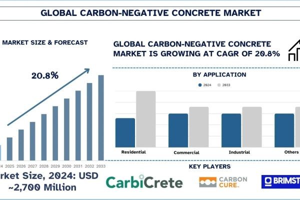 Carbon-Negative Concrete Market Size, Trends & Research Report, 2033 | UnivDatos