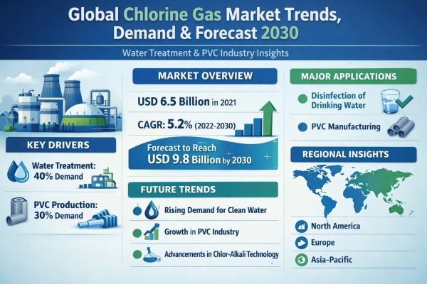 Global Chlorine Gas Market Trends, Demand & Forecast 2030 | Water Treatment & PVC Industry Insights