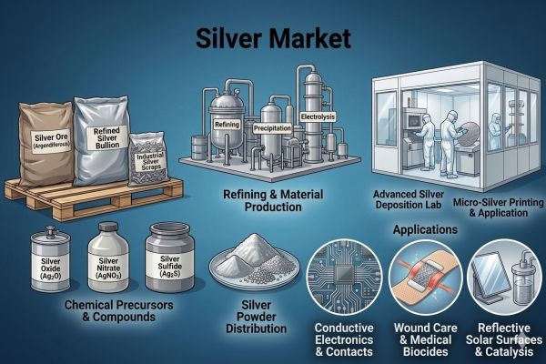 Silver Market to 2035, Asia-Pacific Leads with Fresnillo, Pan American Silver Driving Industrial Demand