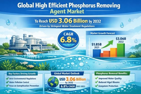 Global High Efficient Phosphorus Removing Agent Market to Reach USD 3.06 Billion by 2032 Driven by Stringent Water Treatment Regulations