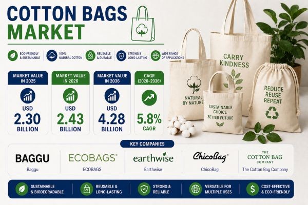 Cotton Bags Market to Witness Strong Growth by 2036 | Backed by Increasing Environmental Awareness