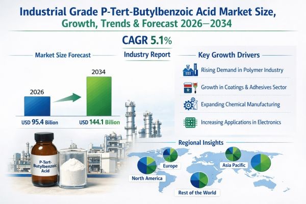 Industrial Grade P-Tert-Butylbenzoic Acid Market Trends & Forecast 2026–2034 | CAGR 5.1% Report