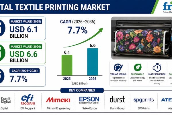 Digital Textile Printing Market to Witness Strong Growth by 2036 | Backed by Reduction in Textile Waste and Inventory Costs
