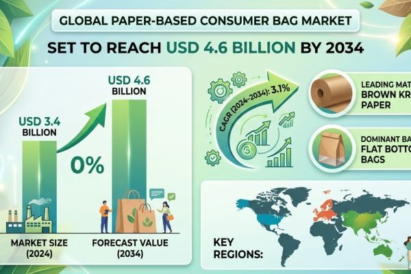 Global Paper Based Consumer Bag Market Set to Reach USD 4.6 Billion by 2034