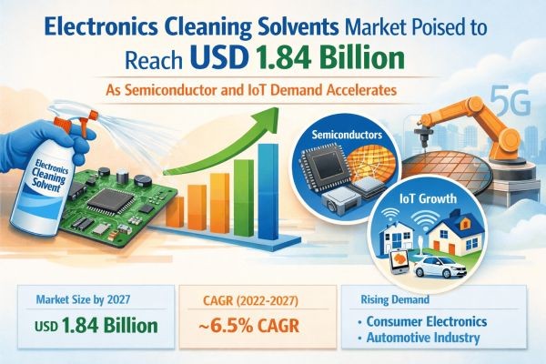 Electronics Cleaning Solvents Market Poised to Reach USD 1.84 Billion as Semiconductor and IoT Demand Accelerates