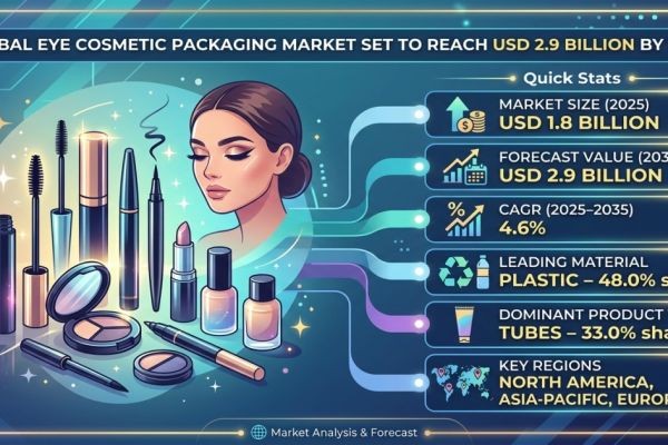 Global Eye Cosmetic Packaging Market Set to Reach USD 2.9 Billion by 2035
