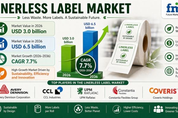 Linerless Labels Market Forecast 2036: USD 6.5 Billion Opportunity at 7.7% CAGR