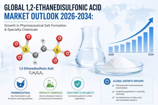 Global 1,2-Ethanedisulfonic Acid Market Outlook 2026-2034: Growth in Pharmaceutical Salt Formation & Specialty Chemicals