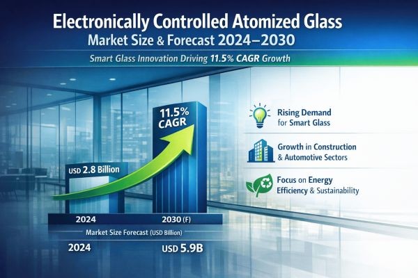 Electronically Controlled Atomized Glass Market Size & Forecast 2024–2030 | Smart Glass Innovation Driving 11.5% CAGR Growth