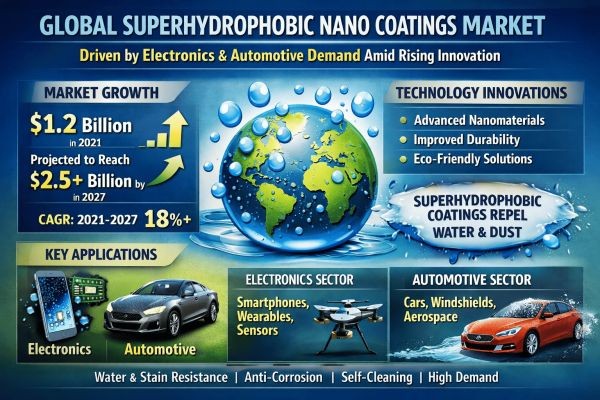 Global Superhydrophobic Nano Coatings Market Driven by Electronics and Automotive Demand Amid Rising Innovation