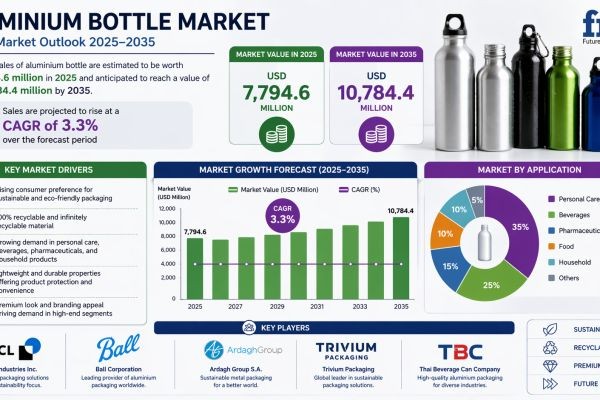Aluminum Bottles Market Forecast 2035: USD 10.8 Billion Opportunity at 3.3% CAGR