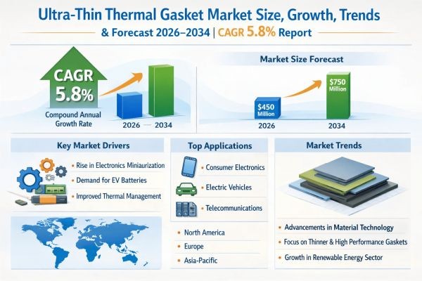 Ultra-thin Thermal Gasket Market Size, Growth, Trends & Forecast 2026–2034 | CAGR 5.8% Report