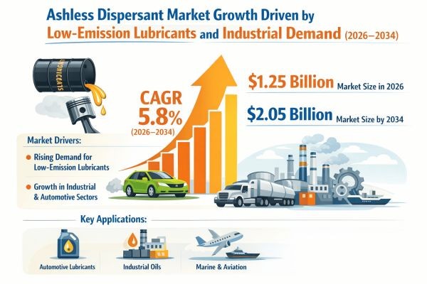 Ashless Dispersant Market Growth Driven by Low-Emission Lubricants and Industrial Demand (2026–2034)