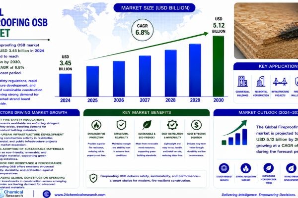Global Fireproofing OSB Market to Reach USD 5.12 Billion by 2030 Amid Green Building Expansion
