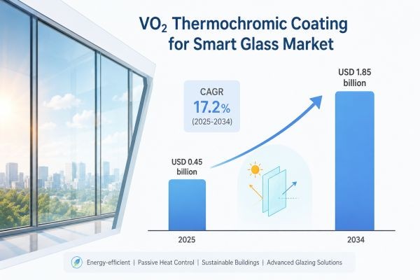 Vanadium Dioxide (VO2) Thermochromic Coating for Smart Glass Market Size, Share & Forecast 2034 | Energy-Efficient Smart Glass Solutions Driving Susta..