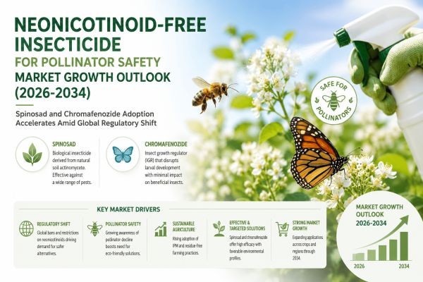 Neonicotinoid-Free Insecticide for Pollinator Safety Market Growth Outlook (2026-2034): Spinosad and Chromafenozide Adoption Accelerates Amid Global R..