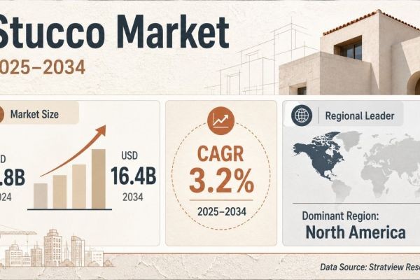 Stucco Market to Reach USD 16.4 Billion by 2034 as Demand Expands Across Building Applications