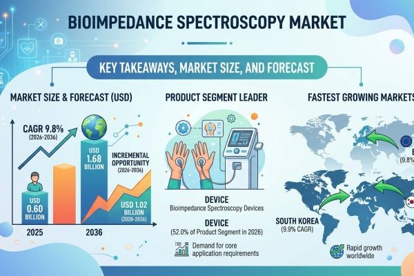Bioimpedance Spectroscopy Market Forecast 2026–2036: Growth Accelerates with Expansion of Remote Monitoring