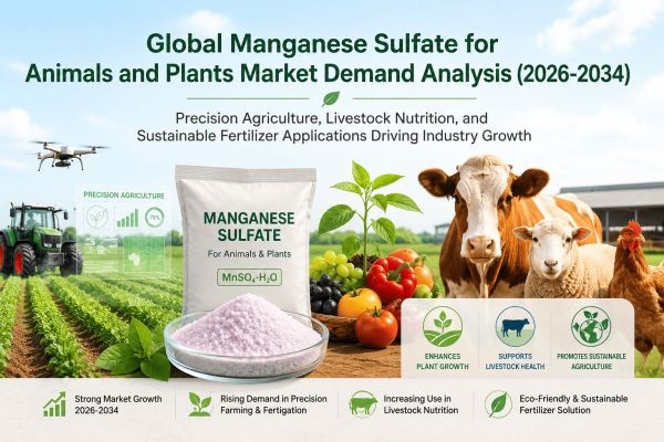 Global Manganese Sulfate for Animals and Plants Market Demand Analysis (2026-2034): Precision Agriculture, Livestock Nutrition, and Sustainable Fertil..