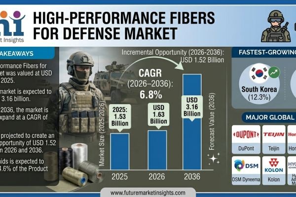 High-Performance Fibers for Defense Market Forecast 2026–2036: Rising Military Modernization Driving Advanced Material Demand