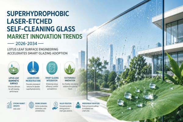 Superhydrophobic Laser-Etched Self-Cleaning Glass Market Innovation Trends (2026-2034): Lotus Leaf Surface Engineering Accelerates Smart Glazing Adopt..