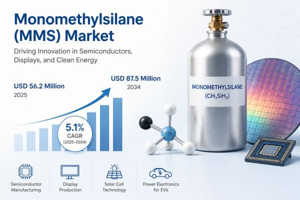 Monomethylsilane (MMS) Market Size, Share & Forecast 2034 | Growth Driven by Semiconductor, SiC Power Electronics & Advanced Display Technologies