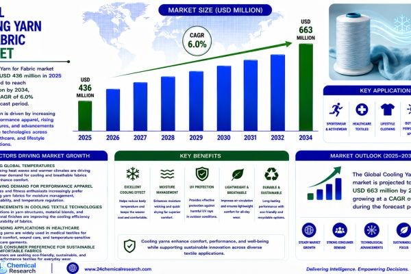 Cooling Yarn for Fabric Market Forecast 2034: Rising Demand for Smart Performance Textiles