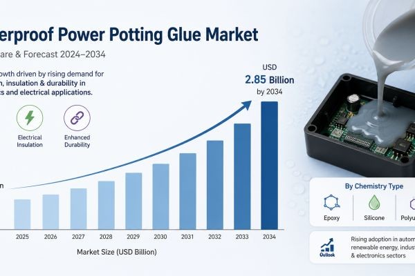Waterproof Power Potting Glue Market Size, Share & Forecast 2034 | Epoxy, Silicone & Polyurethane Encapsulation Industry Analysis
