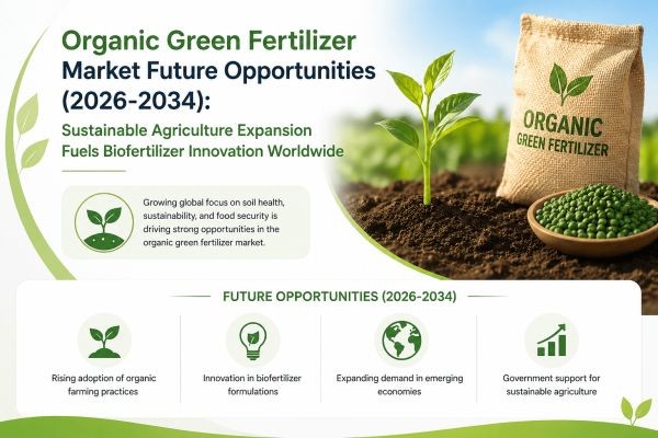 Organic Green Fertilizer Market Future Opportunities (2026-2034): Sustainable Agriculture Expansion Fuels Biofertilizer Innovation Worldwide