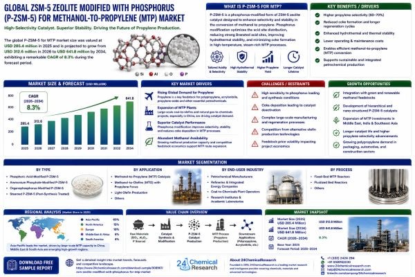 ZSM-5 Zeolite Modified with Phosphorus (P-ZSM-5) for Methanol-to-Propylene (MTP) Market Research Report 2026-2033