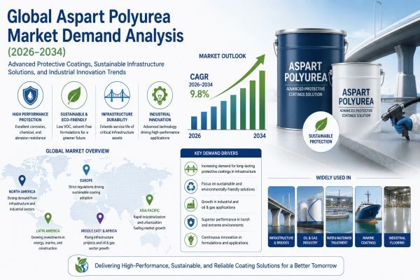 Global Aspart Polyurea Market Demand Analysis (2026-2034): Advanced Protective Coatings, Sustainable Infrastructure Solutions, and Industrial Innovati..