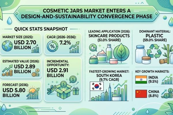 Cosmetic Jars Market Enters a Design-and-Sustainability Convergence Phase