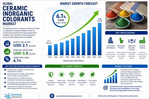 How Infrastructure Growth and Sustainable Ceramic Pigments Are Fueling Ceramic Inorganic Colorants Market Expansion