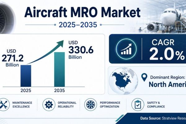 Aircraft MRO Market to Reach USD 330.6 Billion by 2035 Amid Sustained Aviation Maintenance Demand