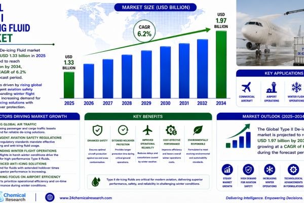 Type II De-icing Fluid Market Forecast 2034: Rising Air Traffic and Aviation Safety Demand Driving Growth