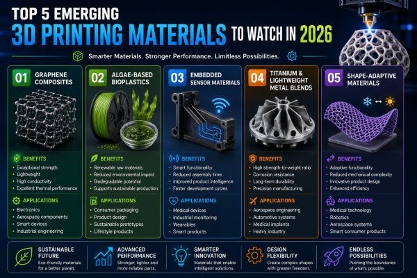 Top 5 Emerging 3D Printing Materials to Watch in 2026