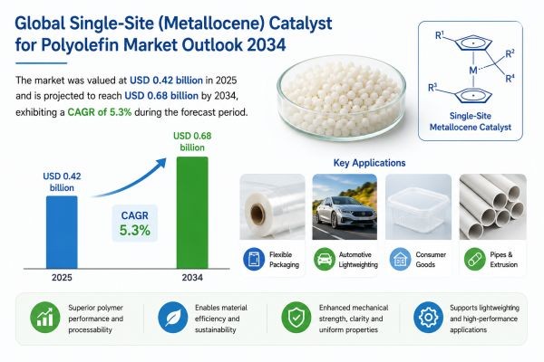 Single-Site (Metallocene) Catalyst for Polyolefin Market Size, Share & Forecast 2034 | mLLDPE & mPP Catalyst Industry Analysis