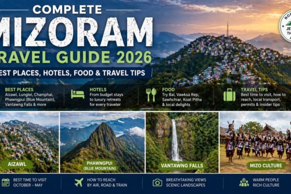 Complete Mizoram Travel Guide 2026: Best Places, Hotels, Food & Travel Tips