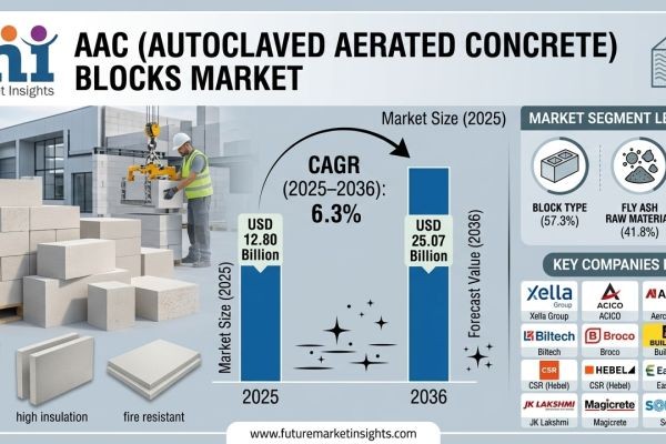 AAC Autoclaved Aerated Concrete (AAC) Blocks Market Forecast 2026–2036: Sustainable Construction