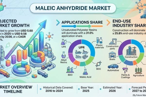 Maleic Anhydride Market Forecast 2026–2036: Market Expansion Driven by Downstream Integration and Infrastructure Growth