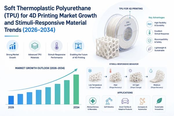 Soft Thermoplastic Polyurethane (TPU) for 4D Printing Market Growth and Stimuli-Responsive Material Trends (2026–2034)
