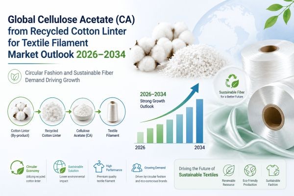 Global Cellulose Acetate (CA) from Recycled Cotton Linter for Textile Filament Market Outlook 2026–2034: Circular Fashion and Sustainable Fiber Demand..