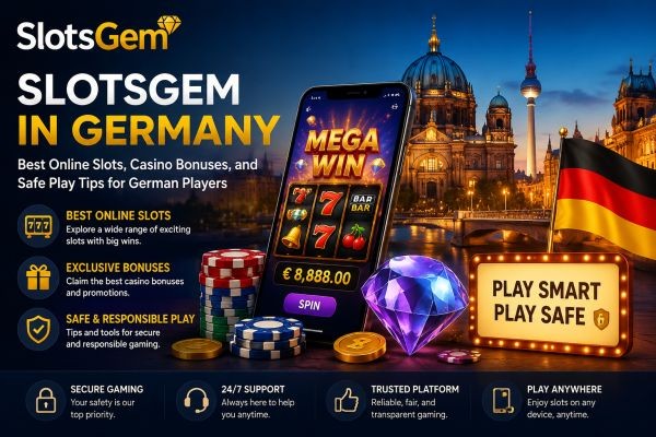 SlotsGem in Germany: Best Online Slots, Casino Bonus Offers, and Safe Play Tips for Players in Germany